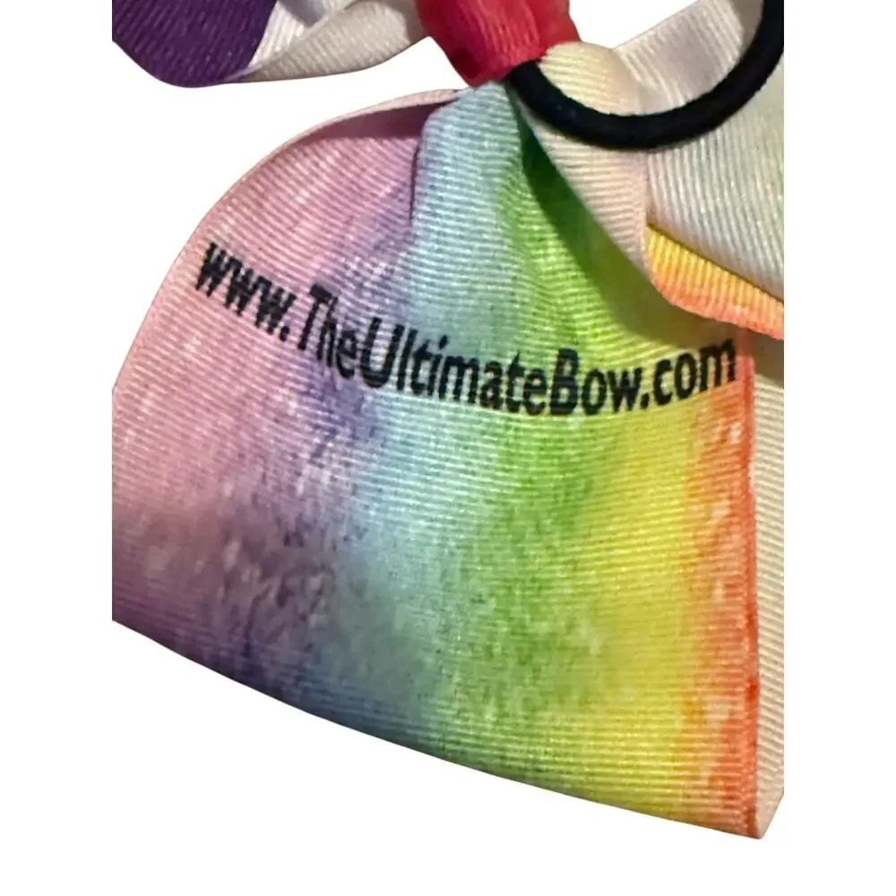 The Ultimate Bow Girls Rainbow Unicorn Hair Tie with Bow Girls